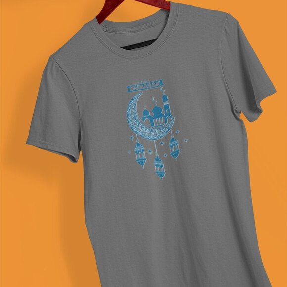 Eid Mubarak Ramadan Crescent Moon T-Shirt | Ramadan Kareem T-shirt | Islamic Tee - Picture 3 of 10